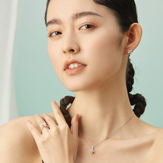 ［东方爱意］18K金钻石项坠#闪亮 商品图1