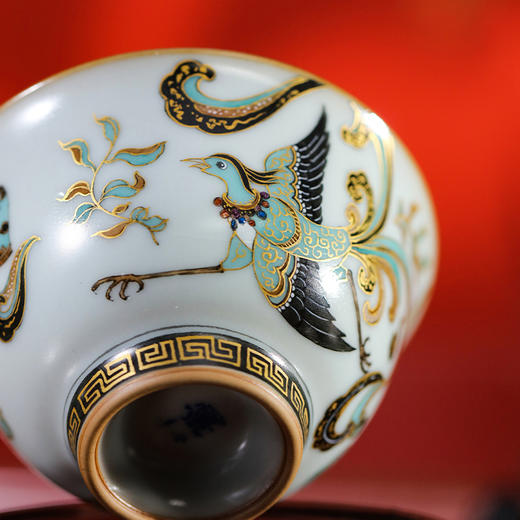 问鼎汝瓷鼎峰系列凤凰纹（月白精工复刻款雨尘杯） 商品图3