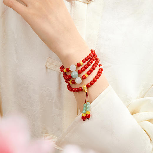 【故宫饰品】福禄大吉南红999足金手串黄金文创新年本命年生日礼物 商品图1