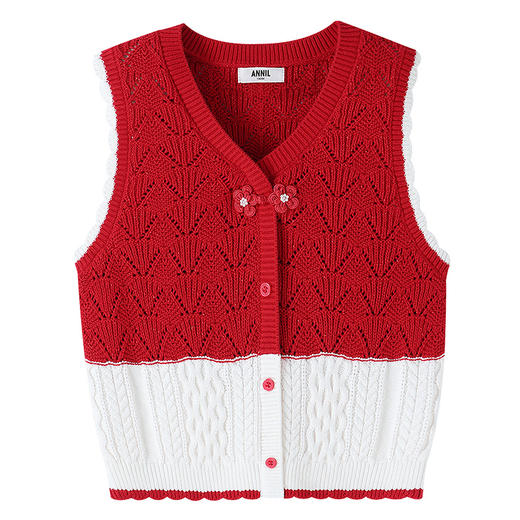 【实体店同款】女童针织背心春季新款安奈儿童装AG612015 商品图5