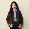 【12/10新品6折】熙世界巴恩风羊毛呢短外套女小个子撞色格纹夹克上衣2025秋冬新款 商品缩略图3