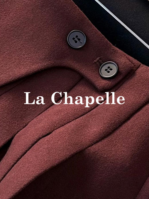 会员福利【加厚西装裙】拉夏贝尔/La Chapelle气质高腰A字短裙~设计感显瘦遮胯减龄百褶裙 商品图6