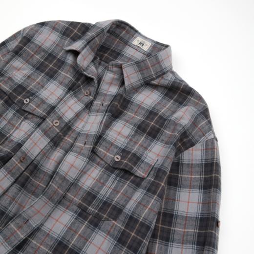 ROMI STUDIO“复古格调”撞色格纹棉质宽松舒适翻领衬衫RWDSSY1740 商品图4