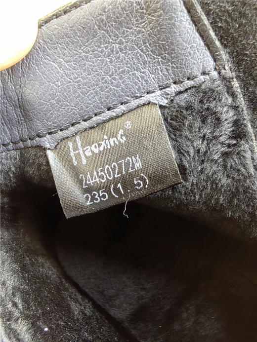 2024豪行冬款专柜正品真皮短靴休闲舒适低跟加绒女棉鞋24450272M 商品图5