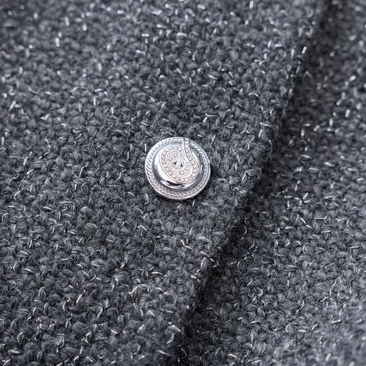 「高货wl」全新升级【铂金会员367/天猫499/差价132】(02843)洛诗琳气质收腰小香风外套2025秋冬粗花呢加厚翻领上衣 商品图4