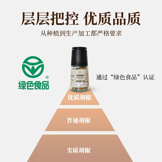 海南兴隆白胡椒70g研磨瓶/兴隆热带植物园 商品图4