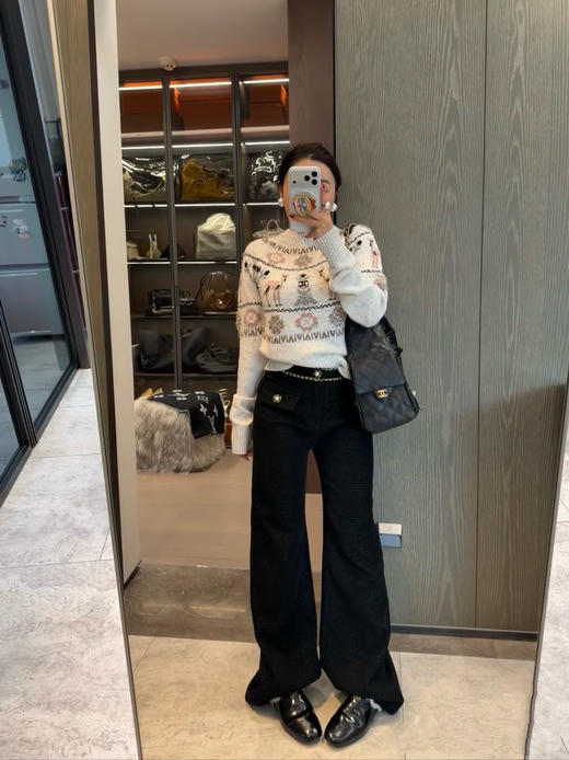 香奈儿 25秋冬新款 滑雪系列小鹿针织毛衣(TM) 商品图5