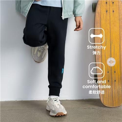 佐丹奴童装25年商场同款【空气三明治】简约净色绣花运动裤03115081 商品图0