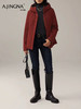 【两面穿】阿菁娜新年新款开运红羽绒服可两面穿连帽设计防风保暖锁温F30D216030 商品缩略图0
