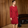IWY/高端职业装气质女神范职场套装新年红色年会宴会连衣裙两件套C2565+Q1501 商品缩略图2