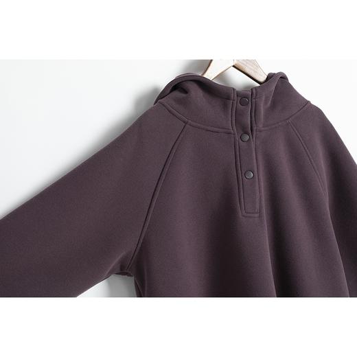 【篷派卫衣】秋冬加绒加厚棉质卫衣 松弛感插肩袖单排扣连帽绒衫 商品图7