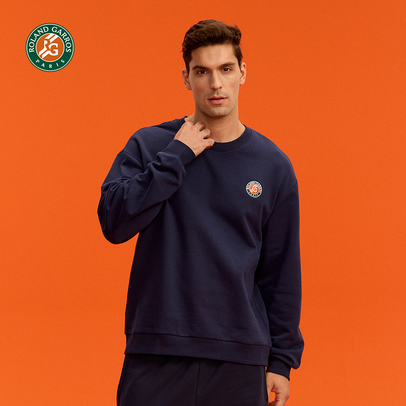 罗兰加洛斯法网男女春季新款情侣套头卫衣休闲运动网球上衣