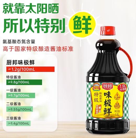 【广报智选自营】1.9L*6罐厨邦味极鲜酱油 商品图0