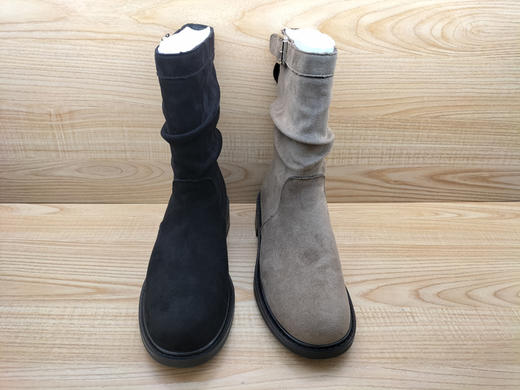 2024秋冬新款豪行绒布女鞋24470305时装女短靴显瘦平底女单鞋正品 商品图2