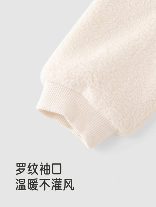 英氏婴儿连体衣加绒冬季仿羊羔绒保暖宝宝外出服哈衣YZJAJ3R028A 商品图4