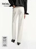 【秒杀价已调 直接拍】Moco 米白色加绒 磨毛通勤 微弹 直筒裤 怎能不留 商品缩略图2