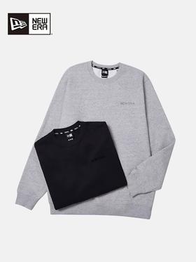 男女同款！秋冬加绒New Era纽亦华2024秋冬新款圆领加绒卫衣。偏Oversize的版型。一体卫衣