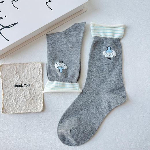 基础-简约灰色小狗中筒袜-纪念日百货门店同款168043611 商品图2