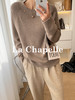 会员福利【兔毛+绵羊毛】拉夏贝尔/La Chapelle蓬松柔软温柔气质针织毛衣圆领百搭多色秋冬上衣 商品缩略图4