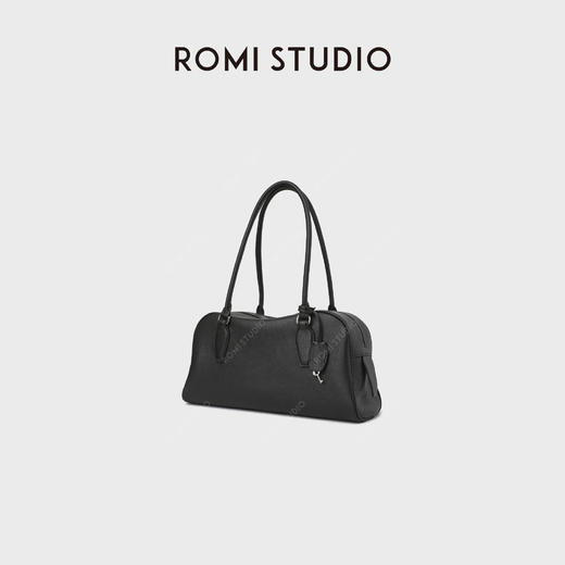 ROMISTUDIO 首饰袋 荔枝纹头层牛皮手提单肩保龄球包 RWCLP37184 商品图2