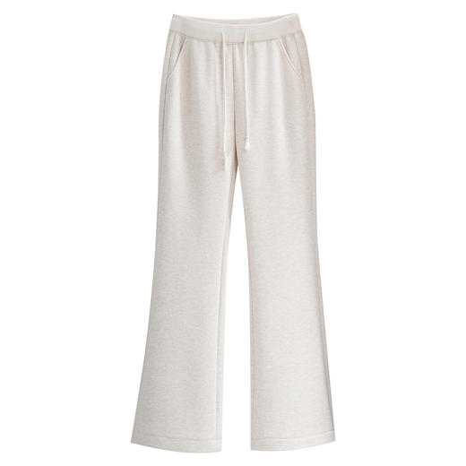 「自」全新升级【铂金会员201/天猫269/差价68】(23926)洛诗琳气质加绒直筒休闲裤2025冬季新款高腰窄版毛呢阔腿裤 商品图4