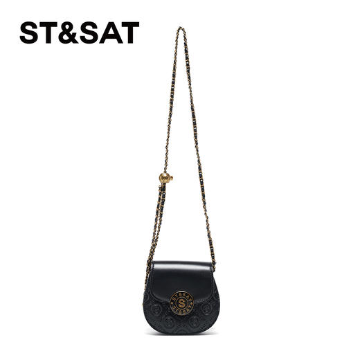 星期六简约黑色百搭链条单肩包SSD5211002 商品图2