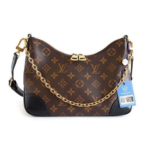 【95新】LV路易威登BOULOGNE系列M45831  老花BOULOGNE黑牛角单肩斜挎包女士 301125NJT02 商品图0