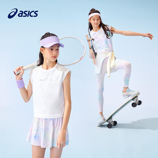 ASICS/亚瑟士儿童25年夏新款女童吸湿速干凉感拼接式炫彩运动背心 商品图4