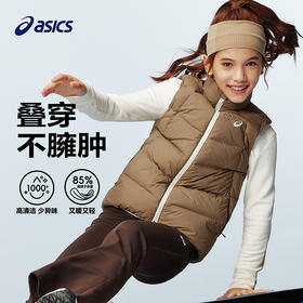 ASICS/亚瑟士童装25年冬季新款儿童运动羽绒马甲轻量保暖百搭防水