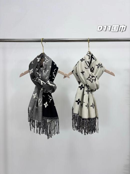 D121008羊绒围巾情侣款可双面佩戴舒适亲肤围巾 商品图0