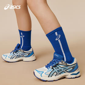 ASICS/亚瑟士儿童25年秋季线条提花中筒袜抗菌消臭柔软舒适儿童袜