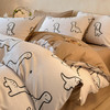 全棉磨毛~秋冬高级感主卧室纯棉四件套 轻磨毛美式田园 可爱卡通 水墨国风多种风格 贴肤裸睡级温暖舒适 商品缩略图14