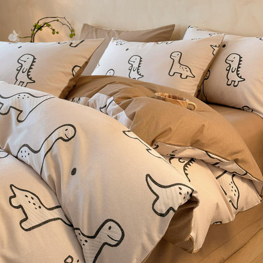 全棉磨毛~秋冬高级感主卧室纯棉四件套 轻磨毛美式田园 可爱卡通 水墨国风多种风格 贴肤裸睡级温暖舒适 商品图14