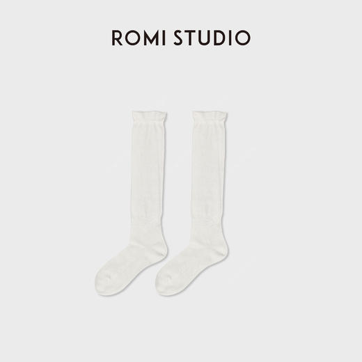 ROMI STUDIO绵羊毛骆驼绒混纺亲肤软糯简约百搭长筒袜 RWCLP37251 商品图1