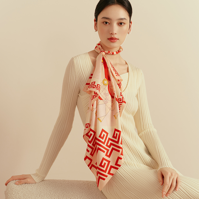 万事利丝绸 X总台文创联名方巾-骐骥之境&骐骥驰骋