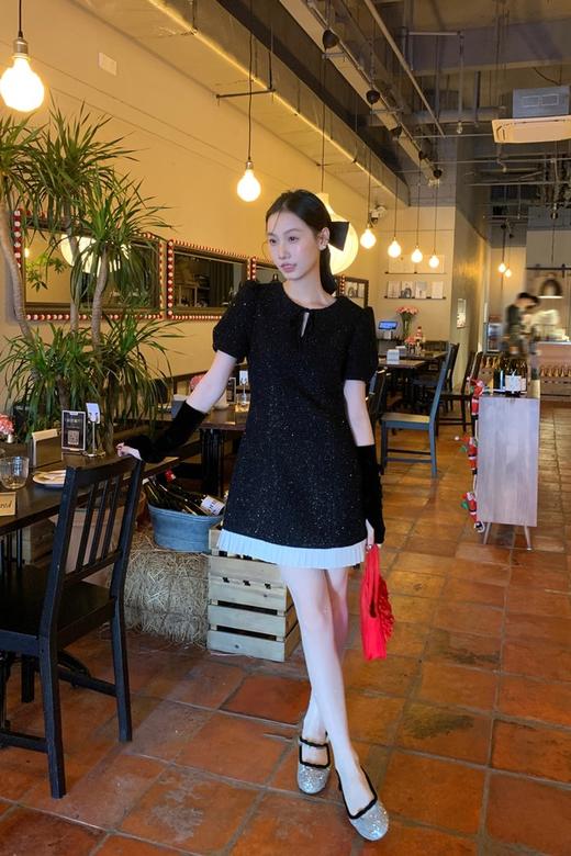 ANSUABEL 法式知性优雅小礼服细闪连衣裙 21986 商品图0