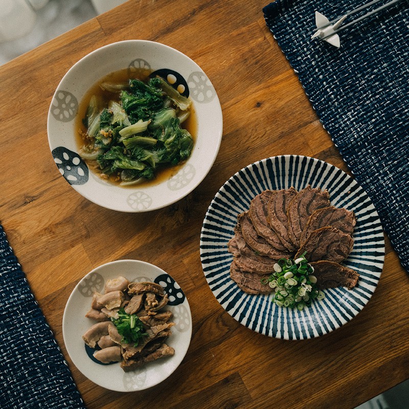 厨房超轻量餐具小碟餐盘大小盘子 缤纷染十草