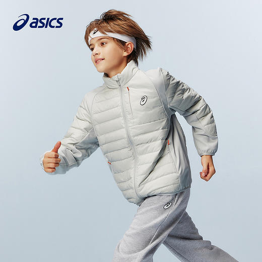 ASICS/亚瑟士儿童25年新款拼接弹力羽绒外套轻量保暖百搭防泼水 商品图1