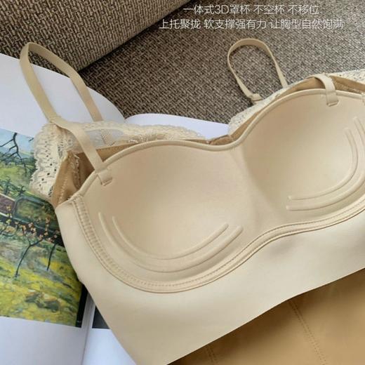 【一体式3D罩杯❗️收腰显瘦遮肉】法式骨线小吊带显瘦纯欲性感女士自带胸垫可外穿辣妹蕾丝背心。jb 商品图3
