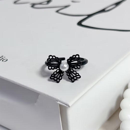 蝴蝶结珍珠戒指-纪念日百货门店同款163443295 商品图0