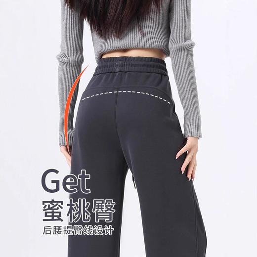 羊羔绒秋冬加绒加厚休闲裤子高腰显瘦宽松拖地香蕉裤直筒裤 商品图1