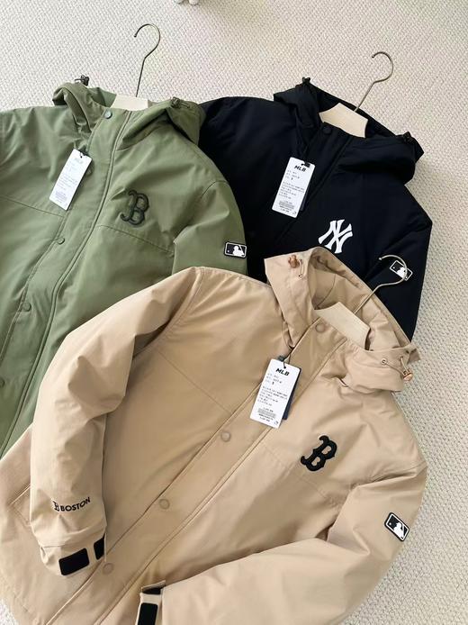 MLB新款NY连帽落肩外套情侣款冲锋衣棉服 商品图1