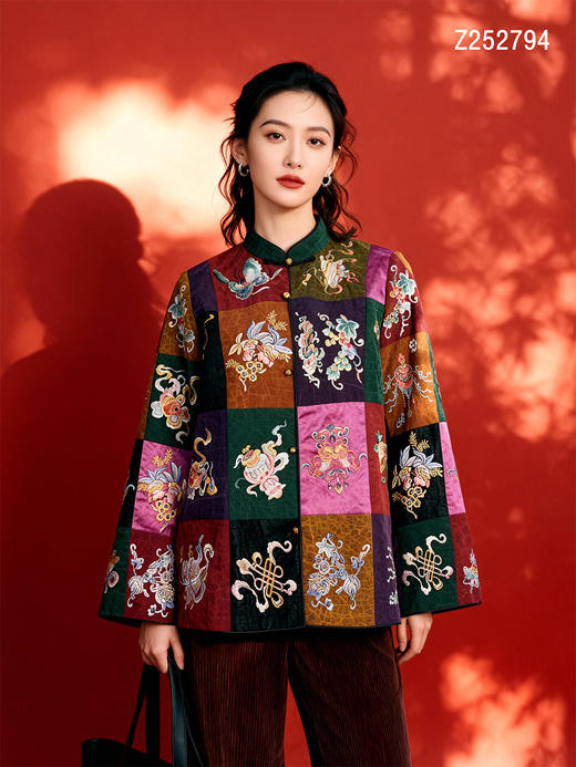 Z252794香云纱百家衣外套 商品图1