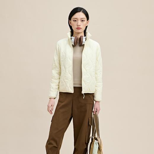 【羊毛蚕丝气绒服】可机洗不会跑绒！品牌同款面料 上身升温快 久穿如新 三层保温结构 丝绵+羊毛+蚕丝混纺 简洁小立领 弹力捆边避免冷风 显瘦百搭 商品图1