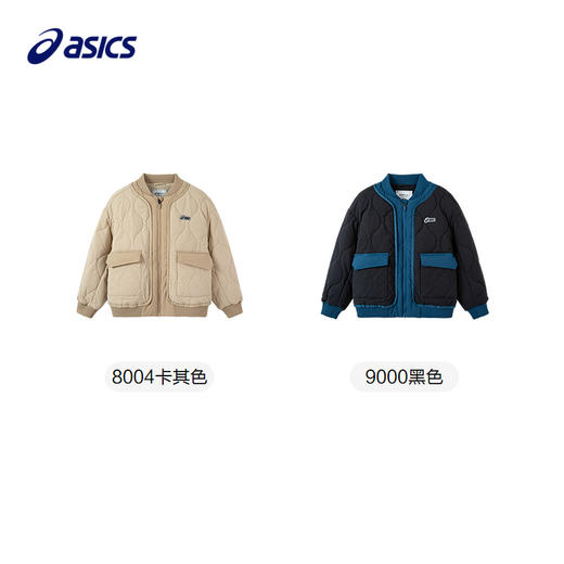 ASICS/亚瑟士童装25年防泼水潮流夹棉棒球夹克撞色假两件时尚百搭 商品图4