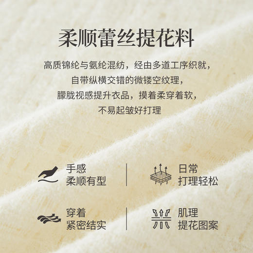 【12/10新品6折】熙世界波嬉度假风打底蕾丝衫女2025秋冬新款宽松串珠圆领套头上衣 商品图2