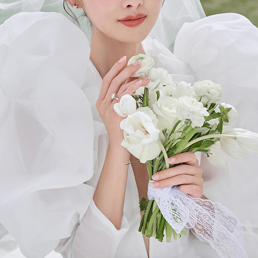 ［东方爱意］18K金钻石戒指#闪亮 商品图9