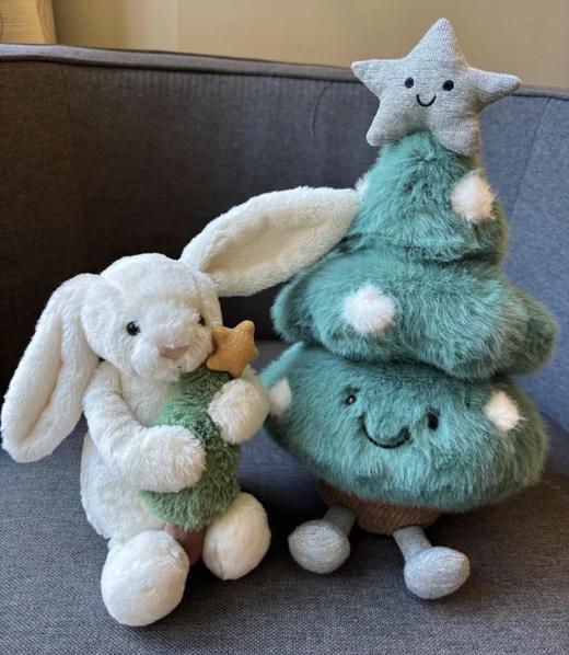 圣诞萌趣仪式感  JC圣诞限定 毛绒玩  怀抱圣诞兔/雪花圣诞树/滑雪手套 商品图0