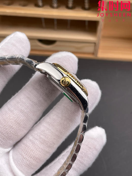 Rolex劳力士GS日志型系列 女款28mm GS日志28系列 间金白盘钻面 2671机 五珠带 女士腕表 商品图5