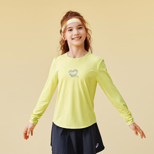 ASICS/亚瑟士儿童2025年秋季女童运动速干T恤柔软舒适弹力针织衫 商品图6